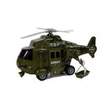 Vojenské prepravné auto s helikoptérou