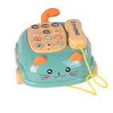 Interaktívny telefón na kolieskach mačička zelený