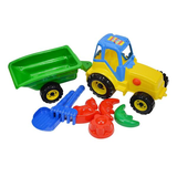 Traktor s dvojkolesovým prívesom a formičkami
