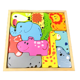 Drevené puzzle - zvieratká