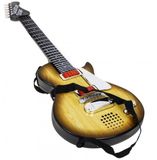 Elektrická rocková gitara s mikrofónom a slúchadlami