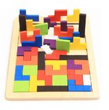 Drevené puzzle Tetris 40 ks