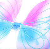 Kostým motýlia víla s krídlami ružovo-modrý