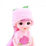 Malá ovocná bábika broskyňka - ružová