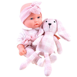 Očarujúca bábika bábätko s plyšovým zajačikom