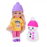 Malá bábika so snehuliakom 