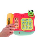 Farebný hudobný telefón s veselou žabkou