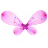 Svietiaci kostým motýlia víla s krídlami tmavo ružový