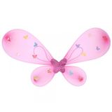 Svietiaci kostým motýlia víla s krídlami svetlo ružový
