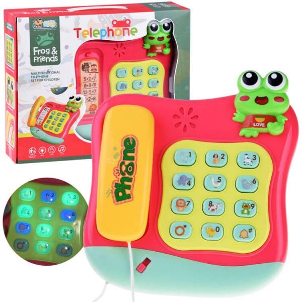 E-shop Farebný hudobný telefón s veselou žabkou