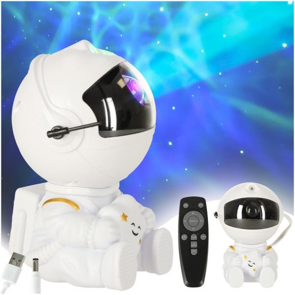 E-shop Hviezdny projektor Astronaut s hviezdou a s diaľkovým ovládaním biely