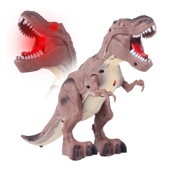 Interaktívny Dinosaurus T-REX so svetlom a zvukom hnedý