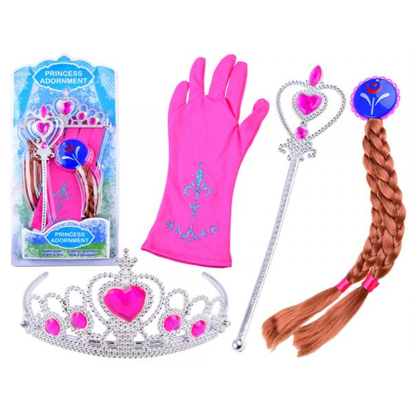 E-shop Kúzelná súprava malej princeznej s vrkočom - ružová