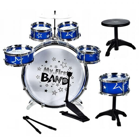 Detské bicie nástroje Jazz Drum - 6 dielne modré
