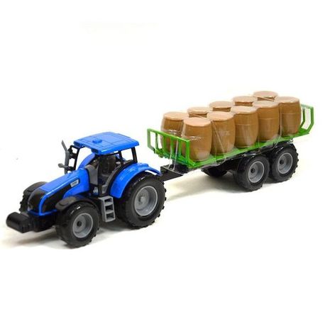 Farmársky traktor s vlečkou